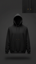 Matte black oversized hoodie