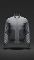 Steel grey technical bomber jacket