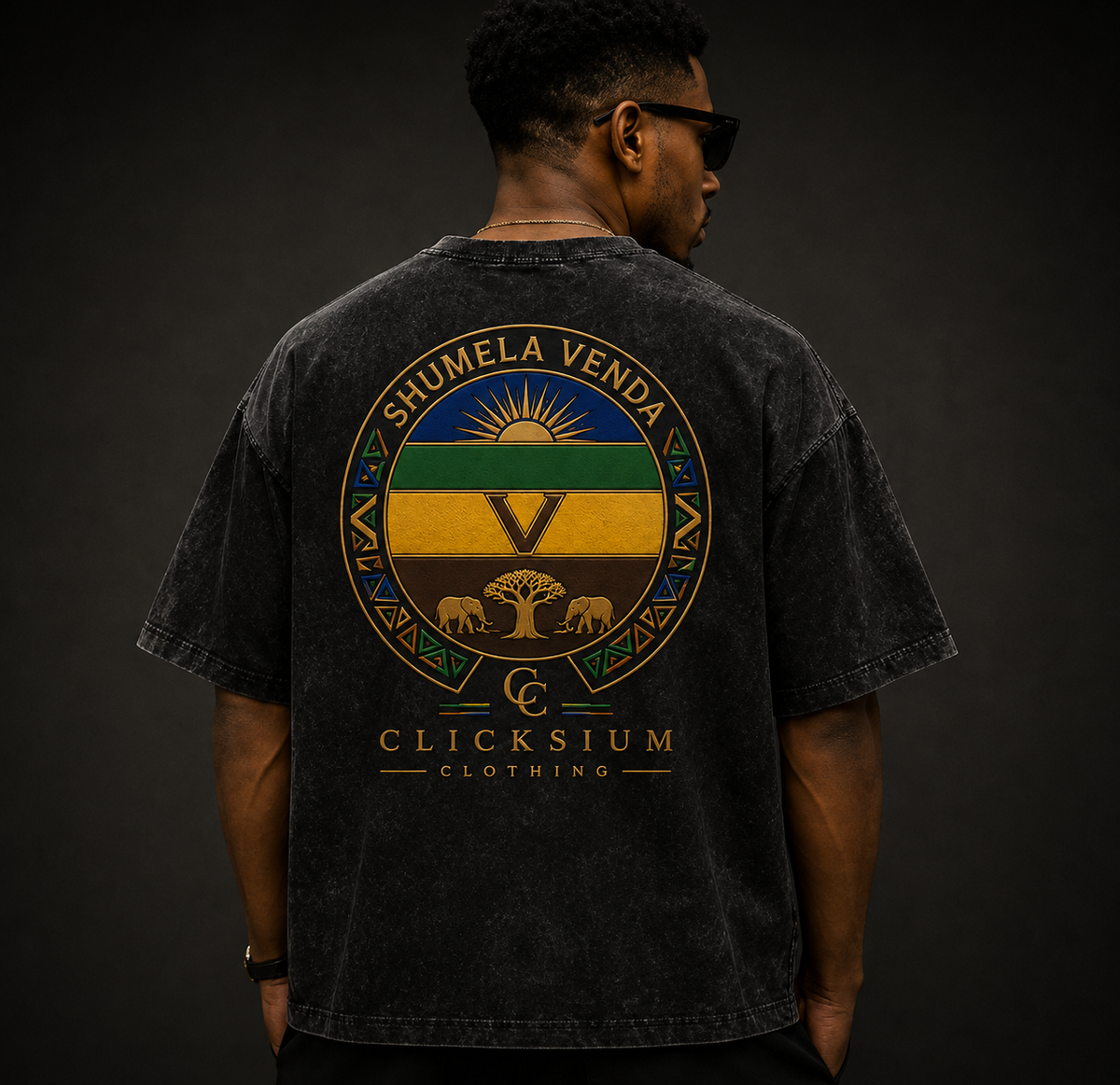 Shumela Venda Walk By Faith Oversized T-Shirt – Washed Black