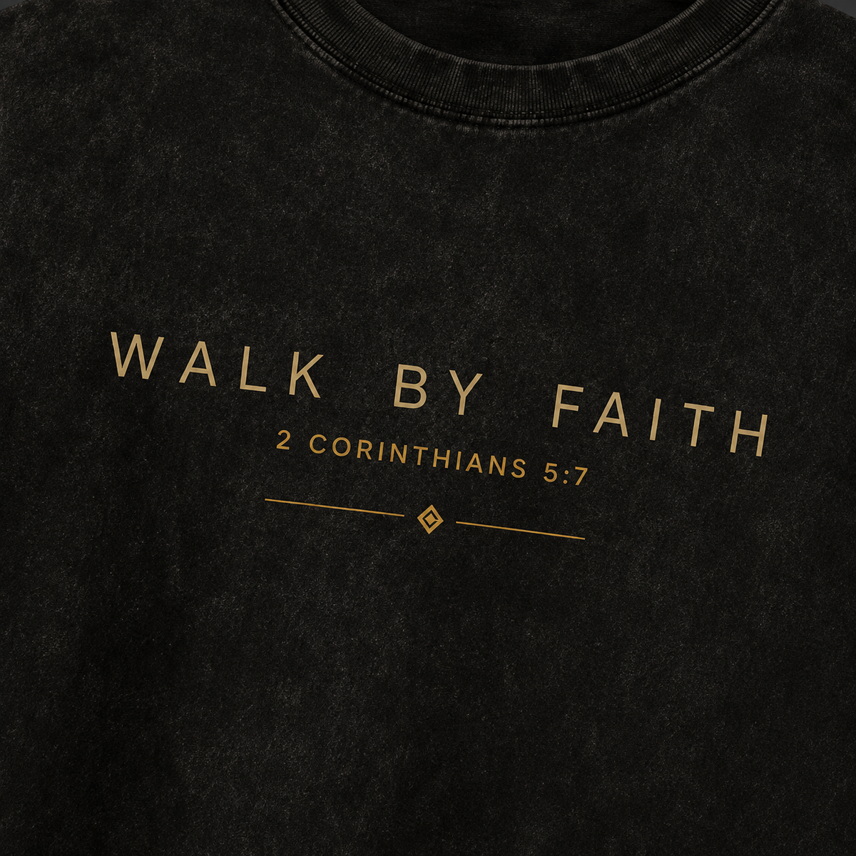 Shumela Venda Walk By Faith Oversized T-Shirt – Washed Black