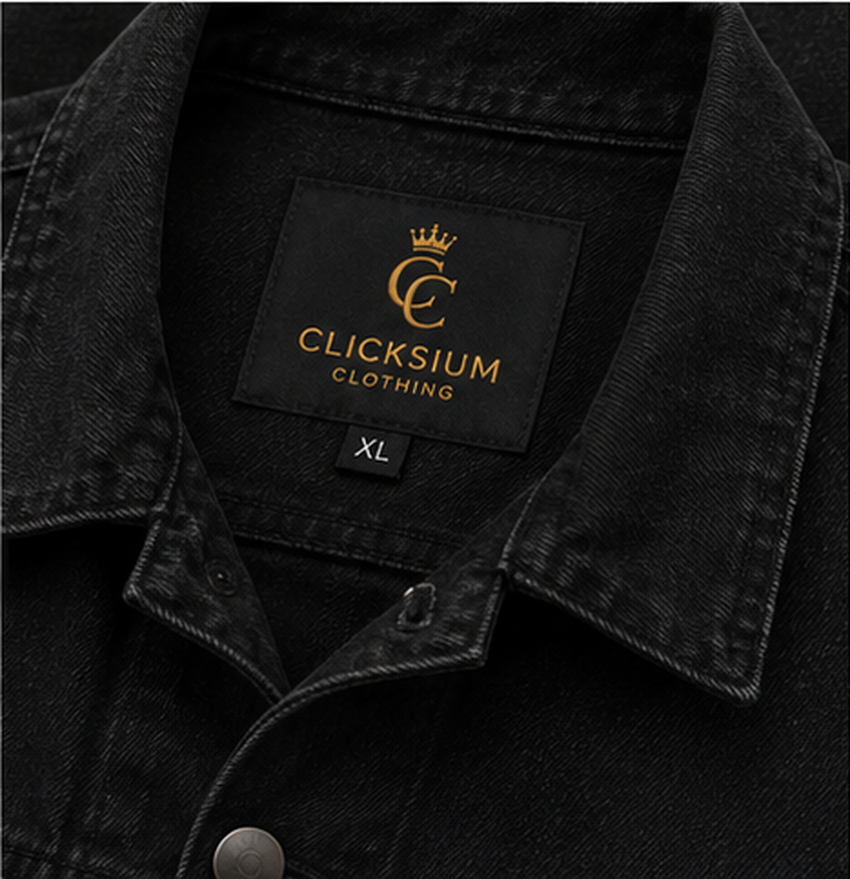 Clicksium Black Jesus Premium Denim Jacket – Black